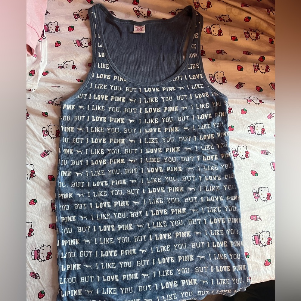 Property of pink tank top Y2K